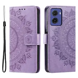 Nahkakotelo Mandala Motorola Moto G05 liila