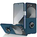 Samsung Galaxy Z Flip 8 Deksel magnetisk ringholder Mørke blå