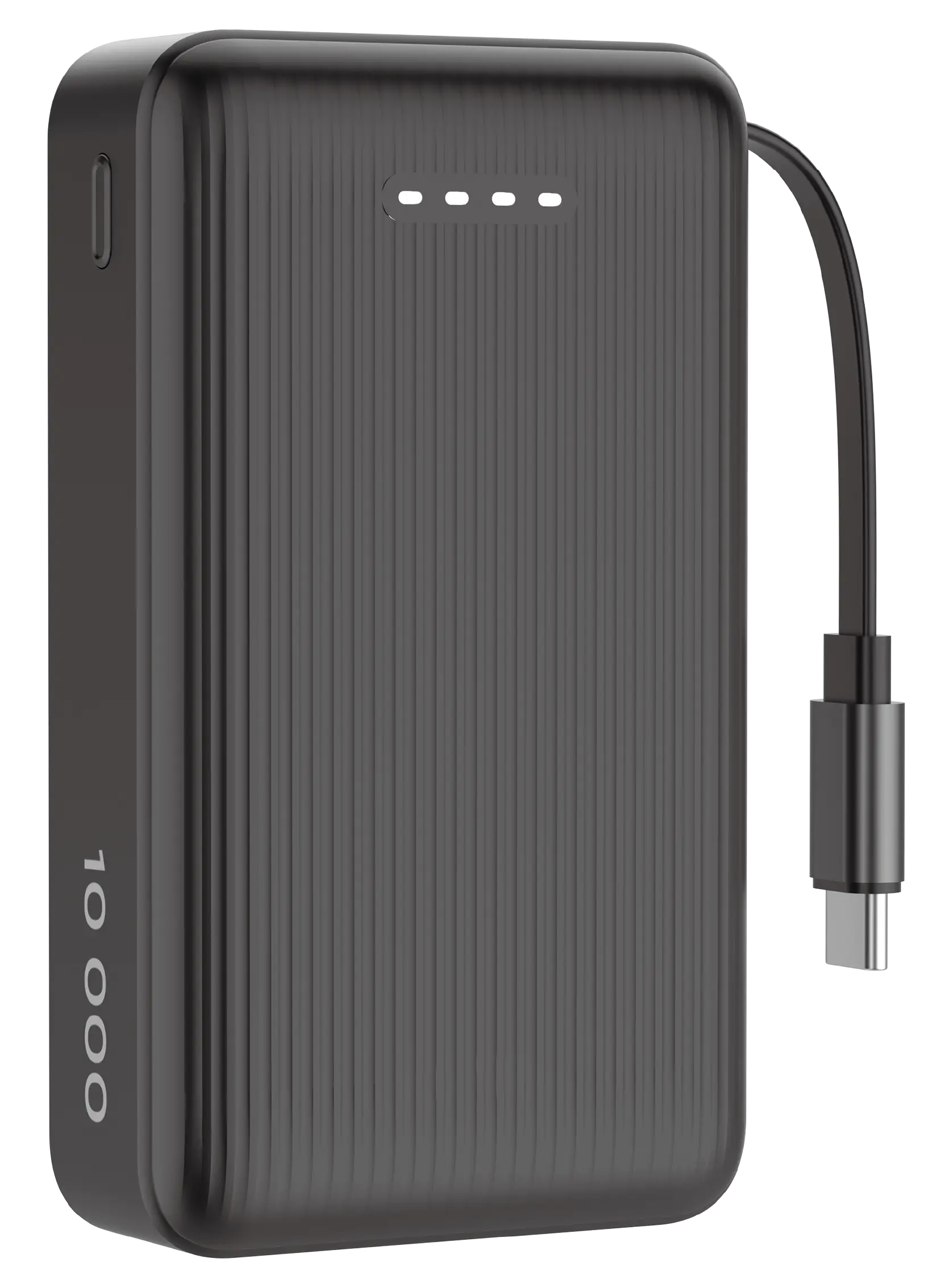 Varavirtalähde integroidulla USB-C-kaapelilla 10000 mAh PD 20W Musta