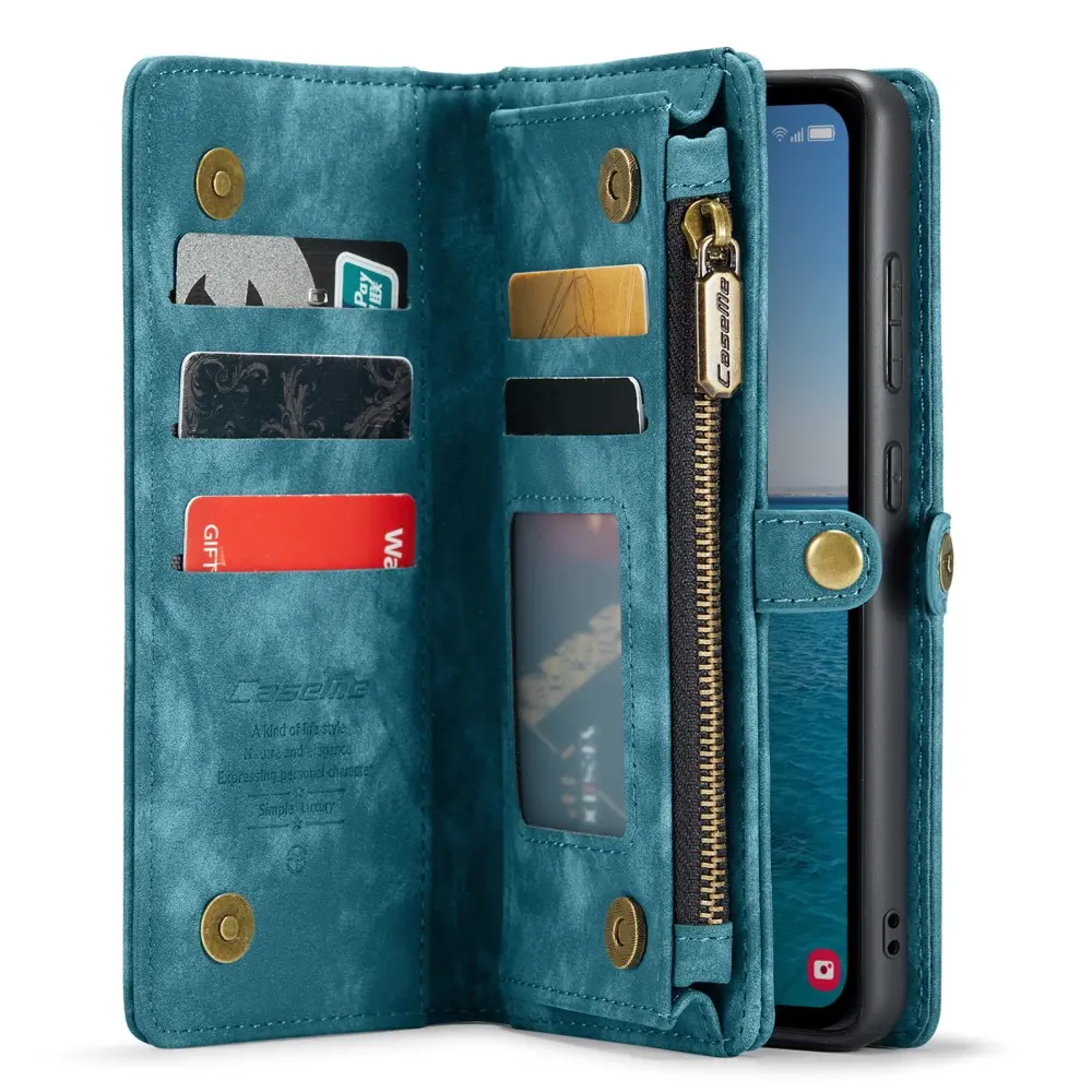 Multi-slot Plånboksfodral Samsung Galaxy A55 Blå