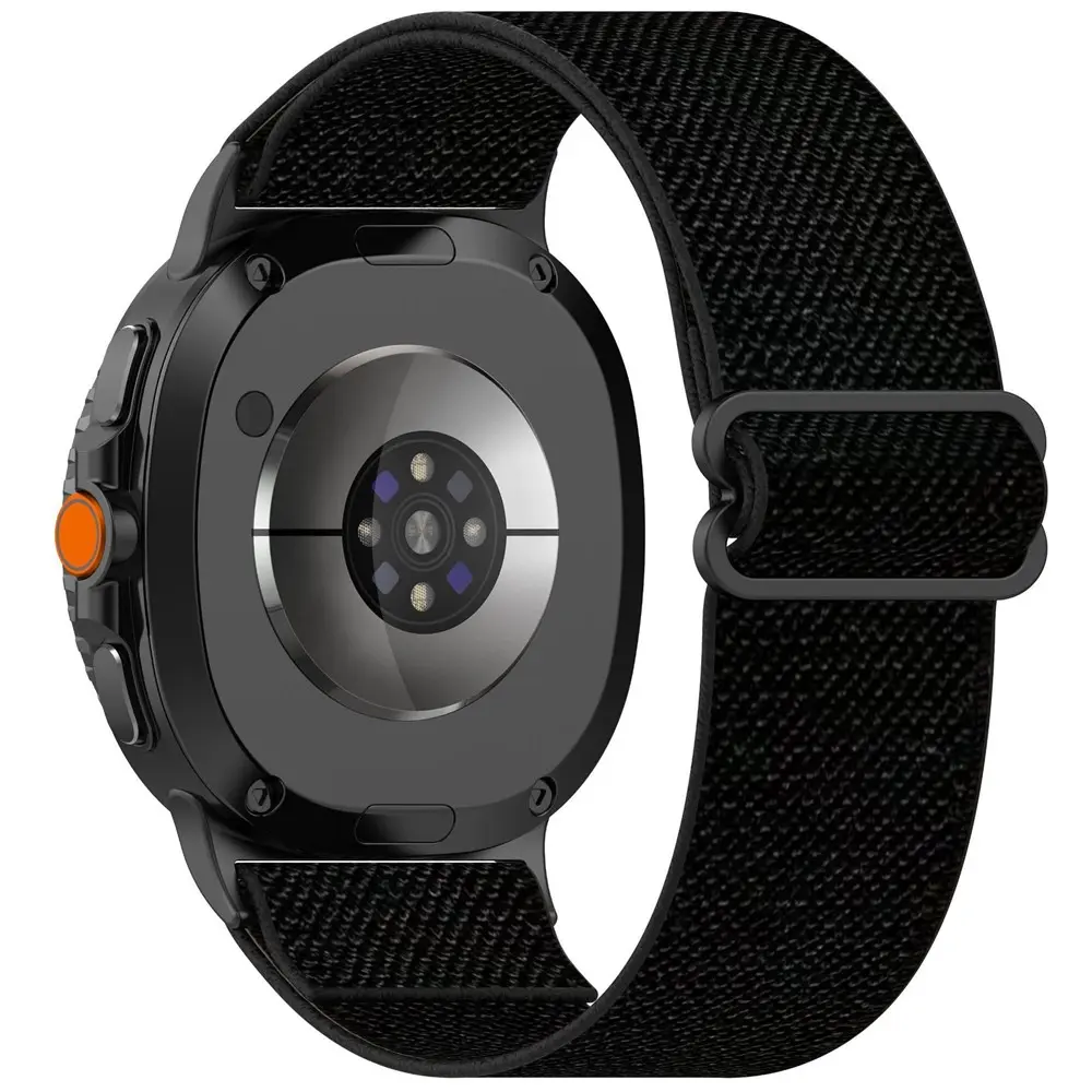 Elastiskt Nylonarmband Samsung Galaxy Watch Ultra (2025) Svart