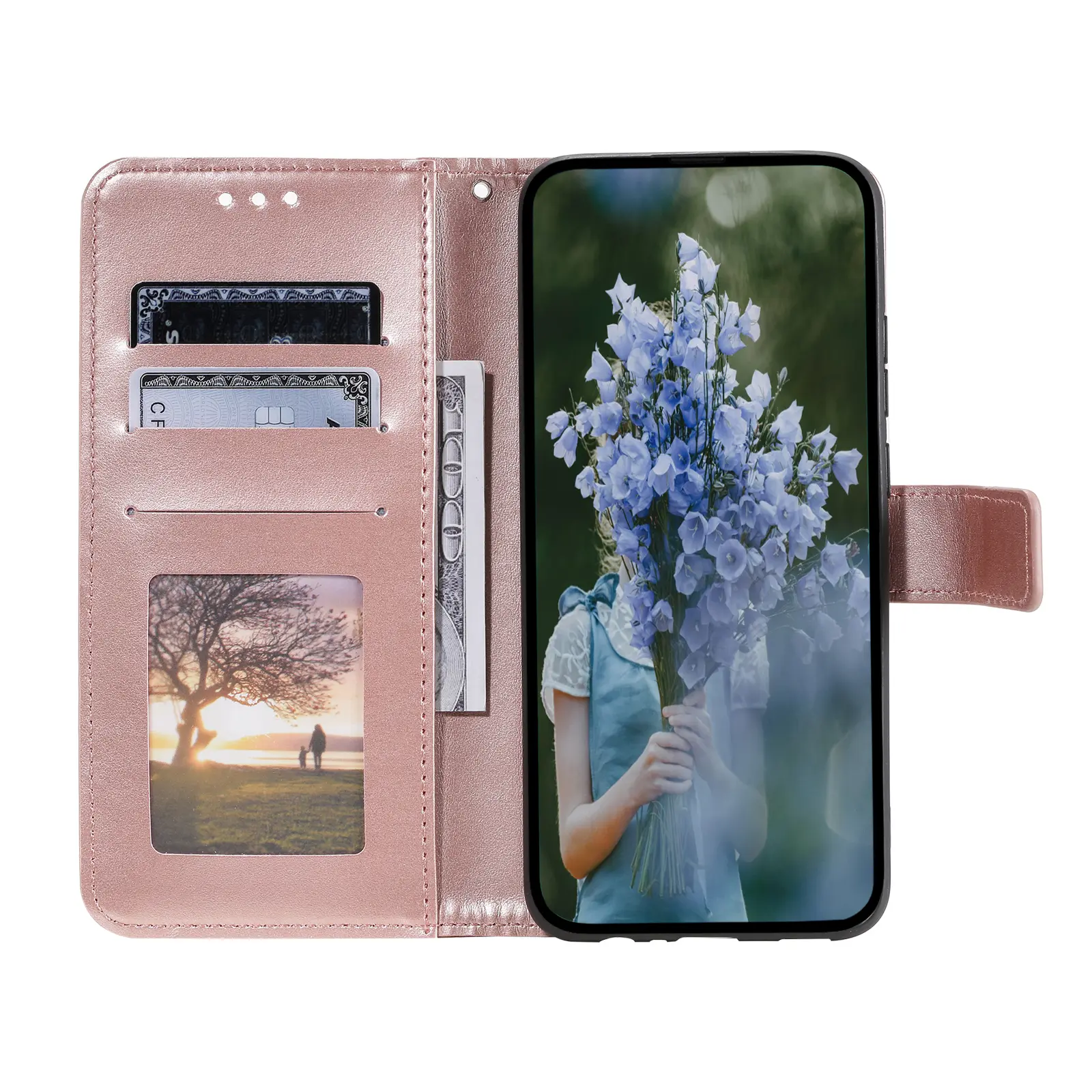 Läderfodral Mandala Samsung Galaxy A57 Roséguld