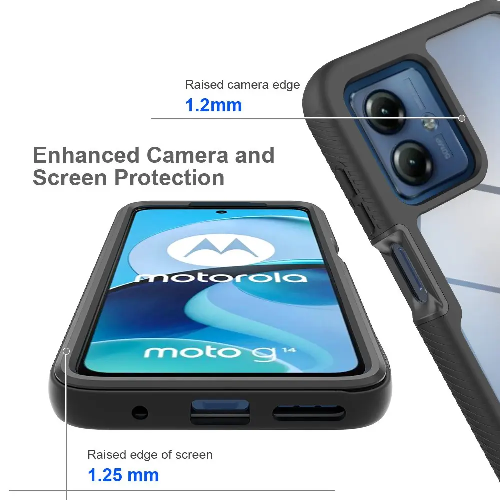 Full Protection Case Motorola Moto G54 Svart