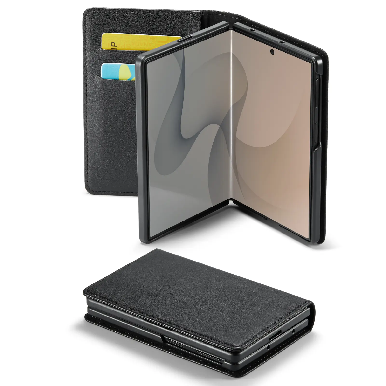 Aito Nahkakotelo Samsung Galaxy Z Fold 8 Musta