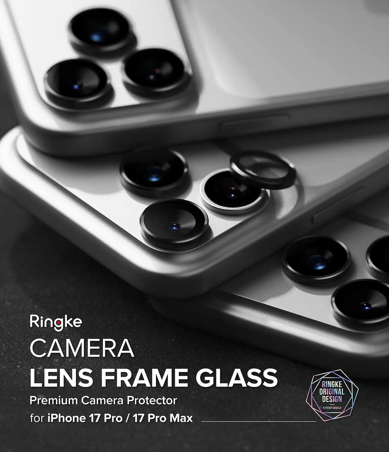 Camera Lens Frame Glass (2-pack) iPhone 17 Pro Black