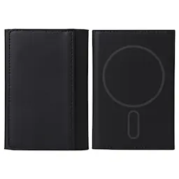 MagSafe læderpung med stander, Sort