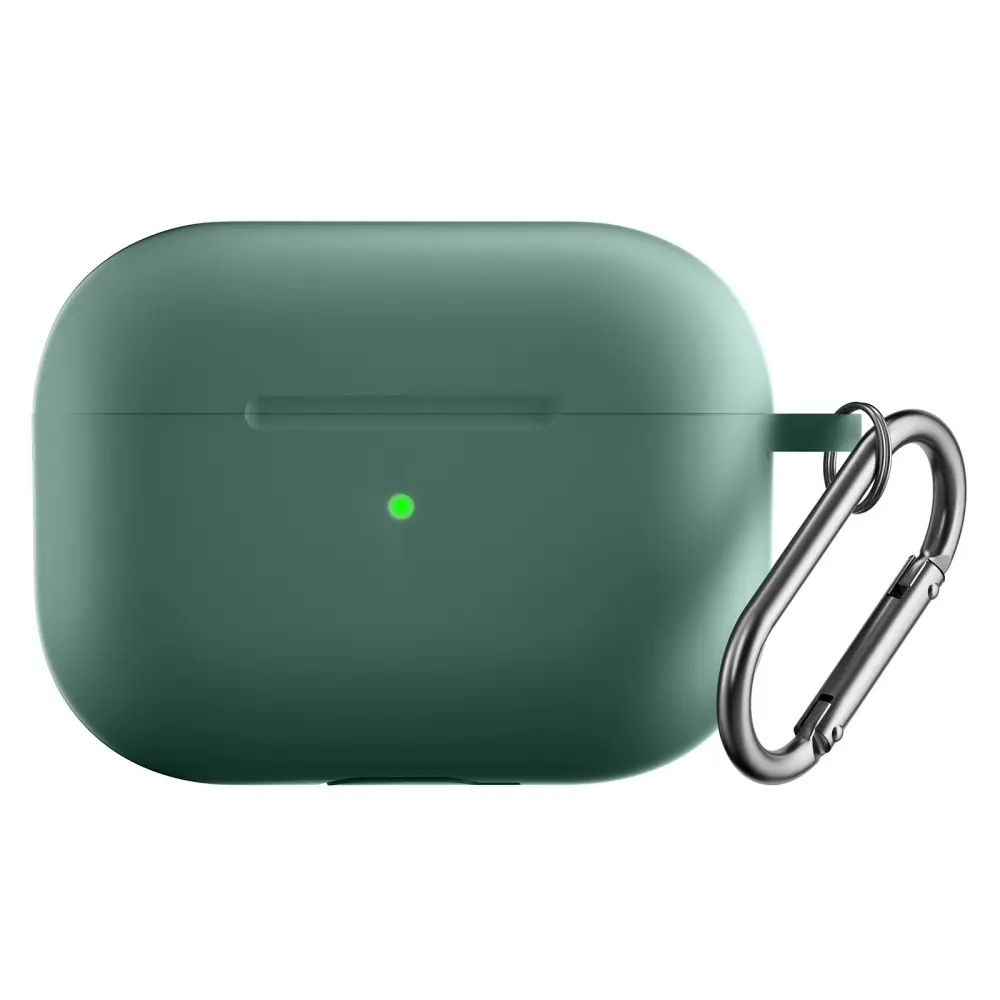 Silikonskal med karbinhake Apple AirPods Pro 2 Grön