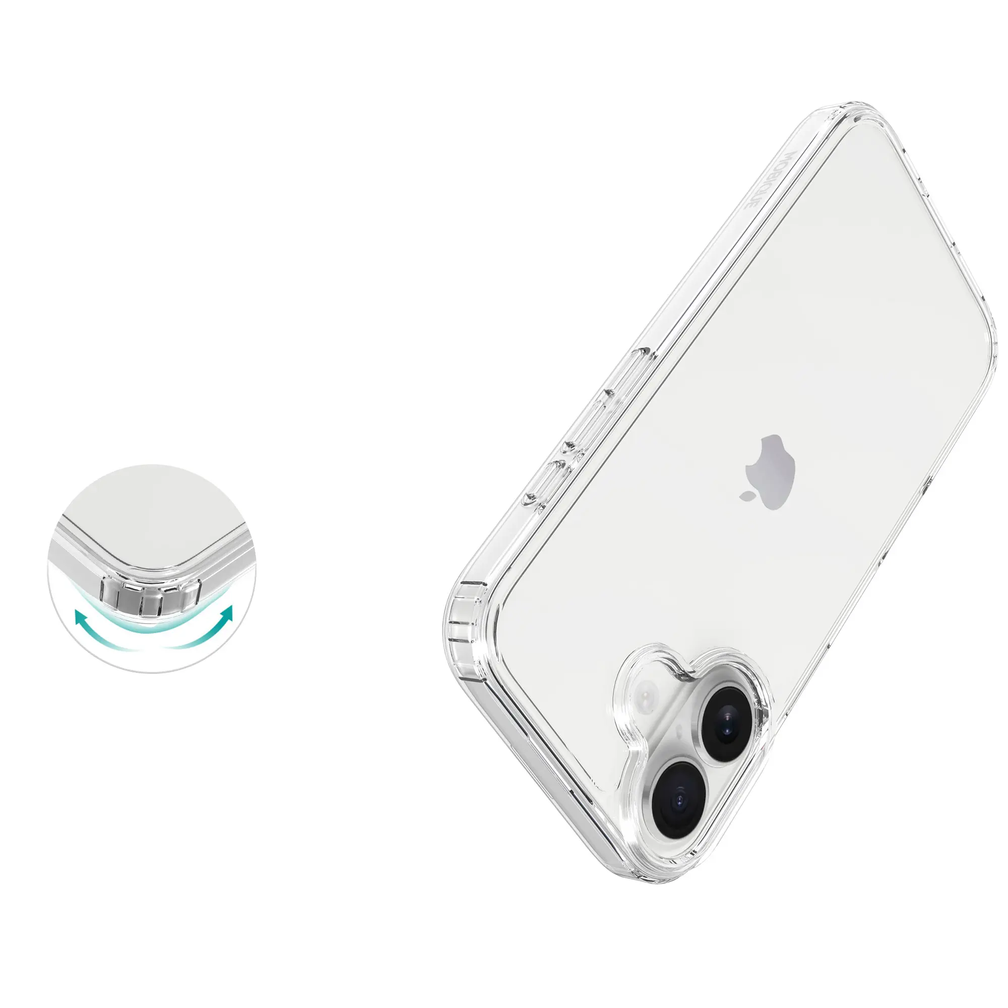 Hybridskal iPhone 17 Genomskinlig