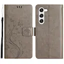 Læderetui Sommerfugle Samsung Galaxy S23 Grå