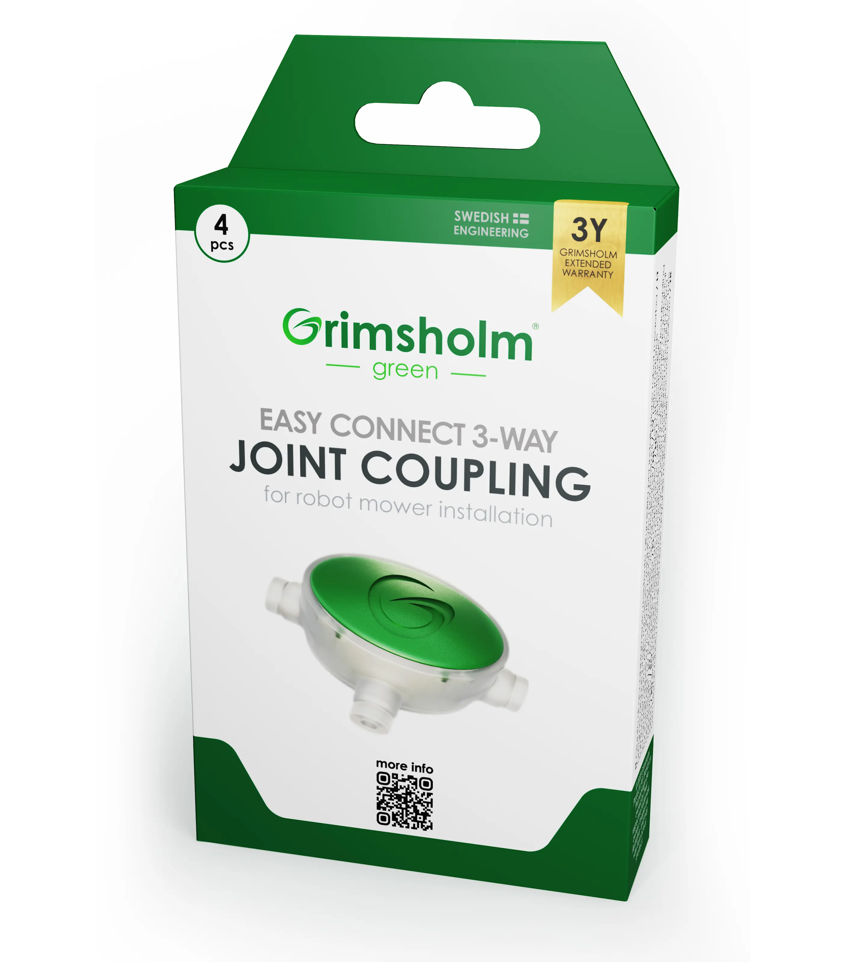 3-veis skarvkopling for robotgressklipper-installasjon 4-pack