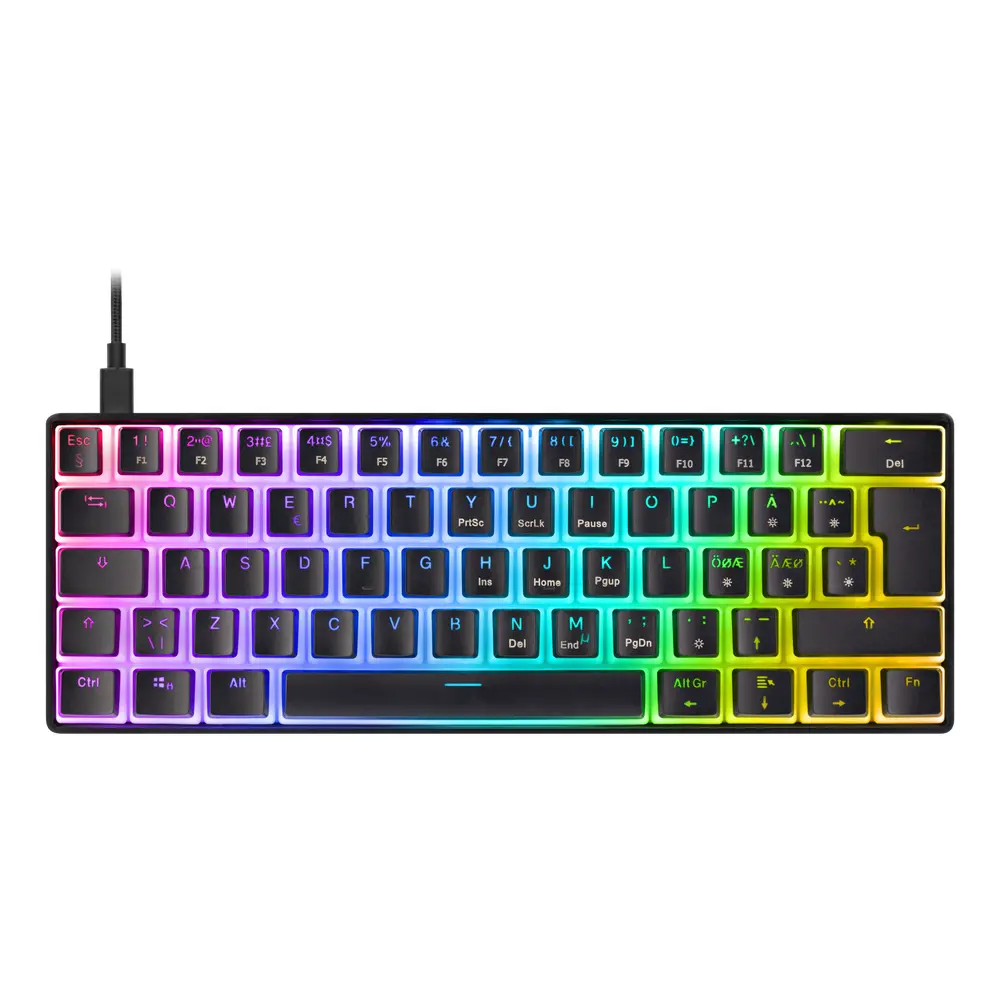 DK475 mekanisk RGB-tastatur, Svart
