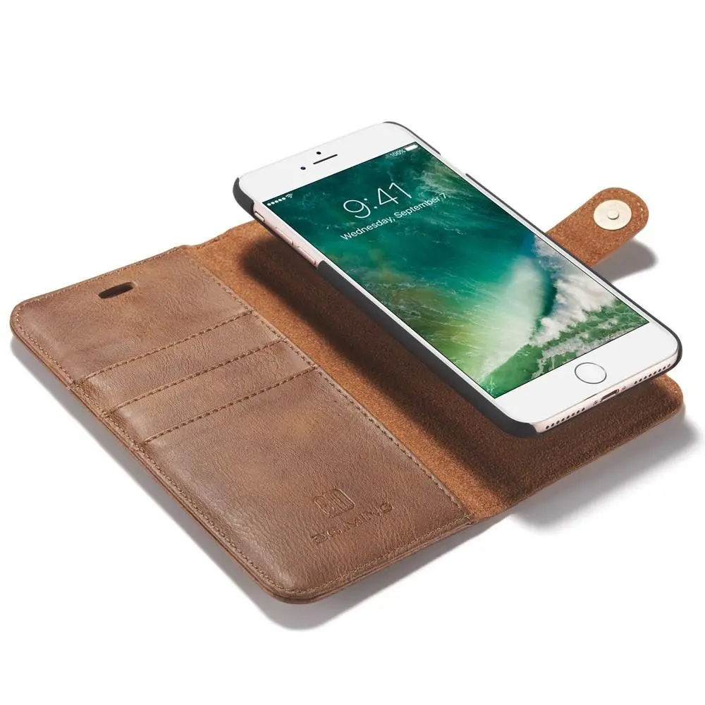 Magnet Wallet iPhone 7 Plus/iPhone 8 Plus Cognac