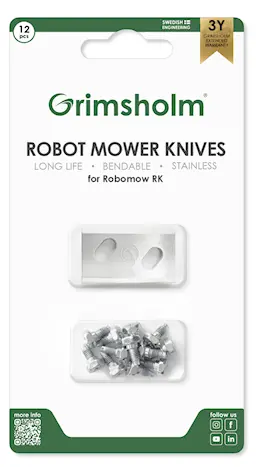 12-pakkaus robottiruohonleikkurin teriä - sopii Robomow RK3000 Pro