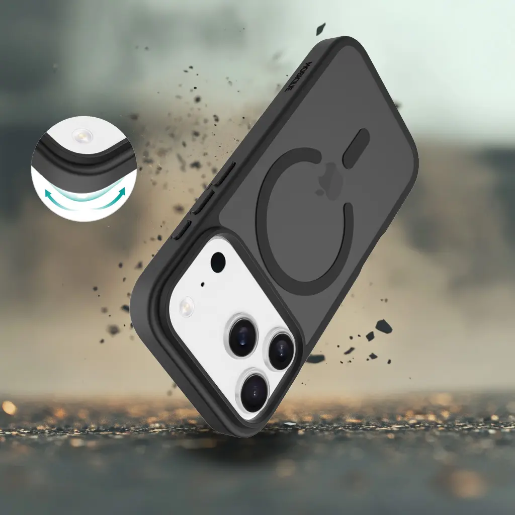 Magnetic Hybrid Skal iPhone 17 Pro Frosted Black