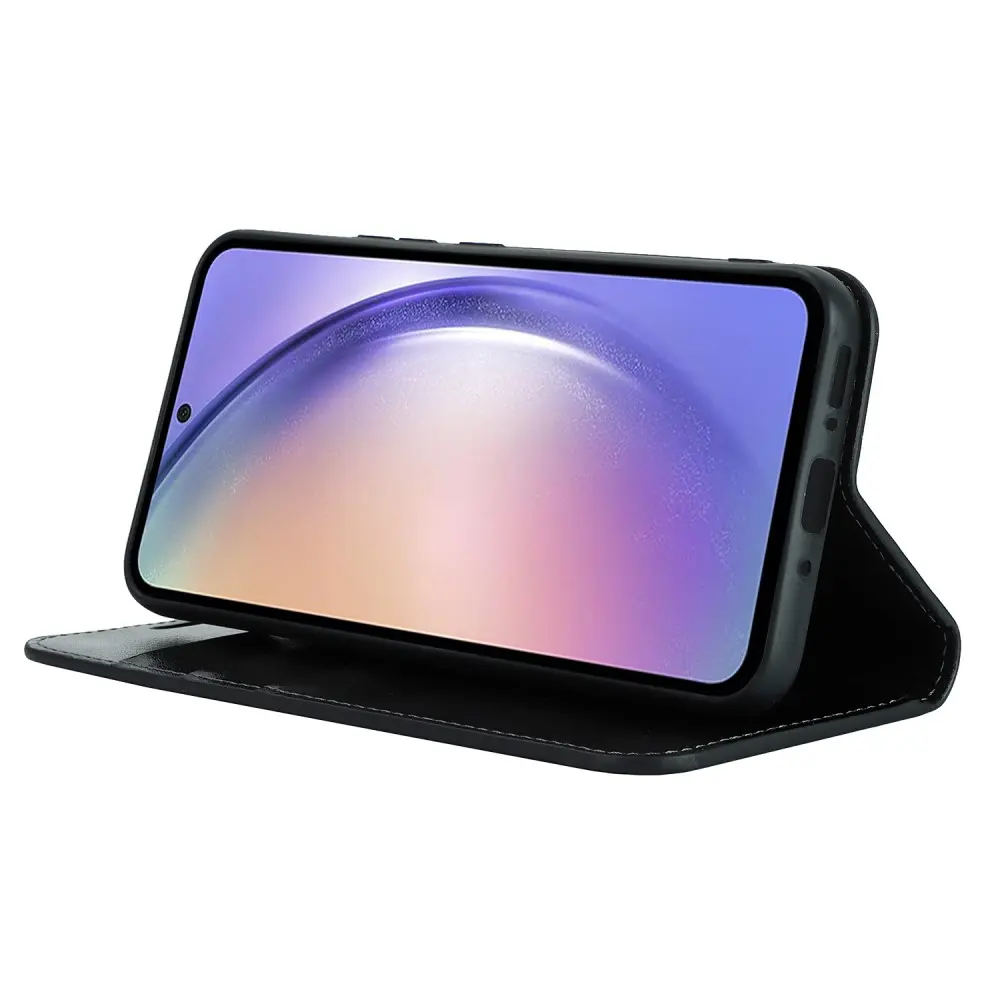 Mobilfodral Äkta Läder Samsung Galaxy A54 Svart