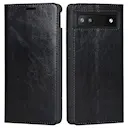 Mobiltaske Ægte Læder Google Pixel 6a Sort