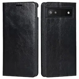 Suojakotelo Aito Nahka Google Pixel 6a Musta