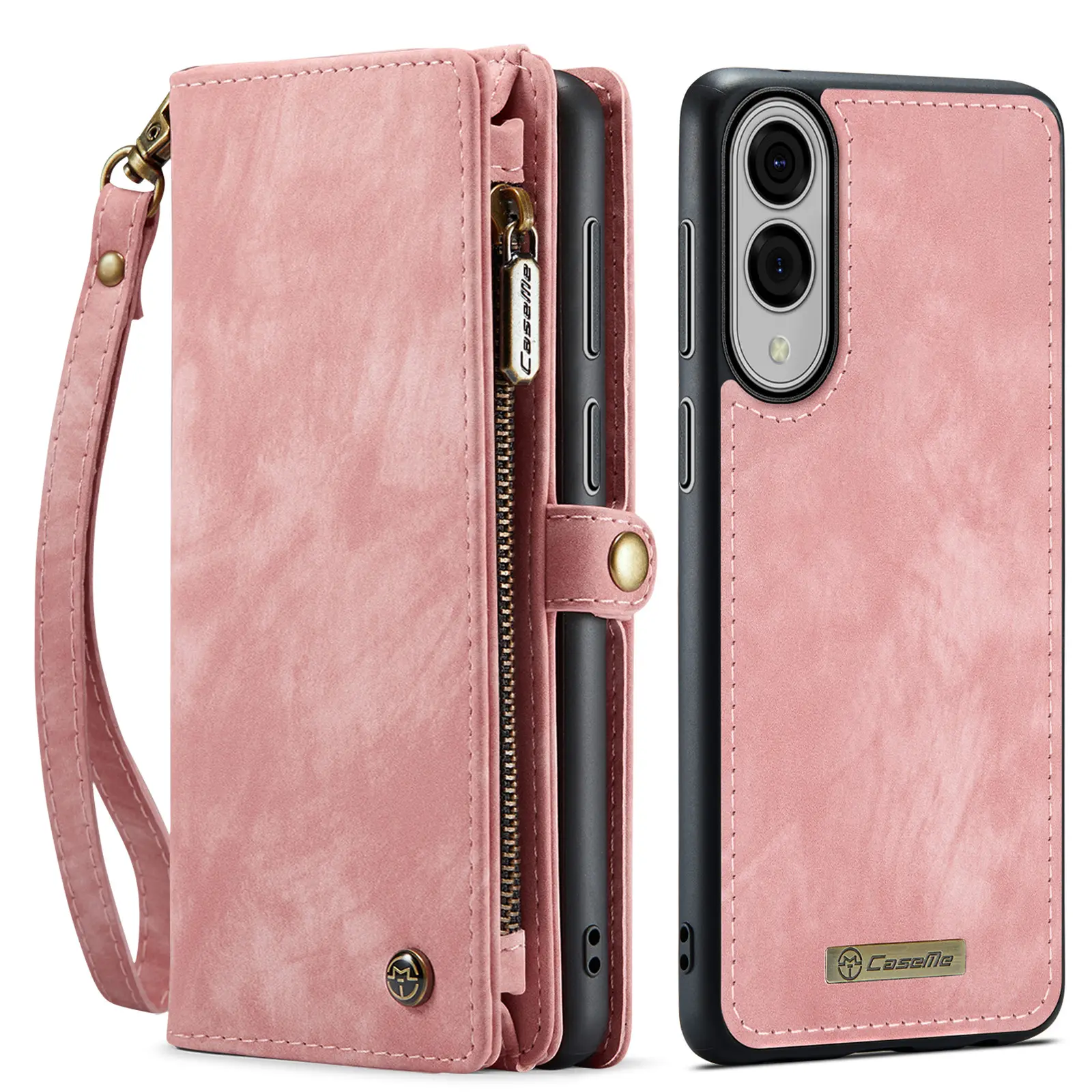 Multi-slot Plånboksfodral Samsung Galaxy S25 Edge Rosa