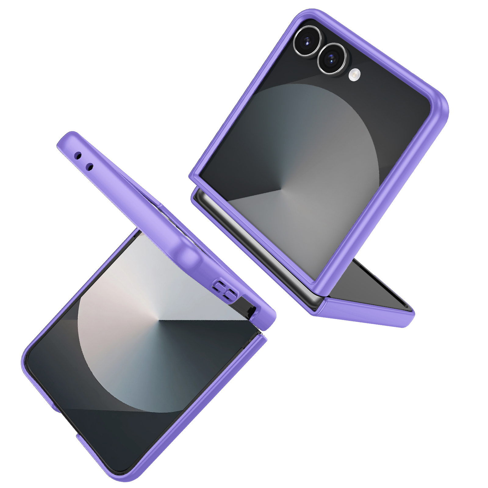 Samsung Galaxy Z Flip 8 skal med magnetisk ringhållare Lila