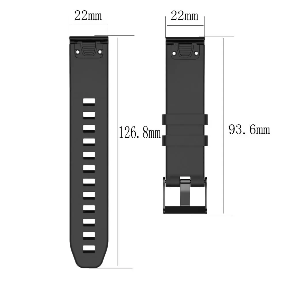 Silikonarmband Garmin Fenix 5/Fenix 5 Plus Svart