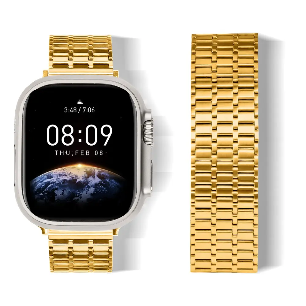 Business Magnetic Armband Apple Watch Series 12 43mm guld