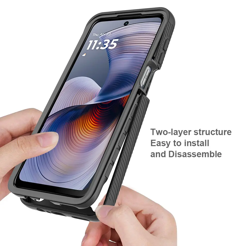 Full Protection Case Motorola Moto G55 Svart