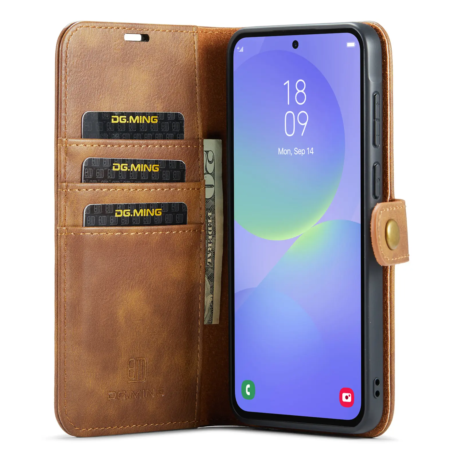 Magnet Wallet Samsung Galaxy A27 Cognac