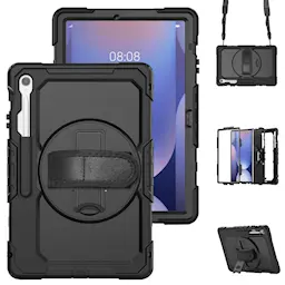 Iskunkestävä Full Protection Hybridikuori Samsung Galaxy Tab S10 FE Plus musta