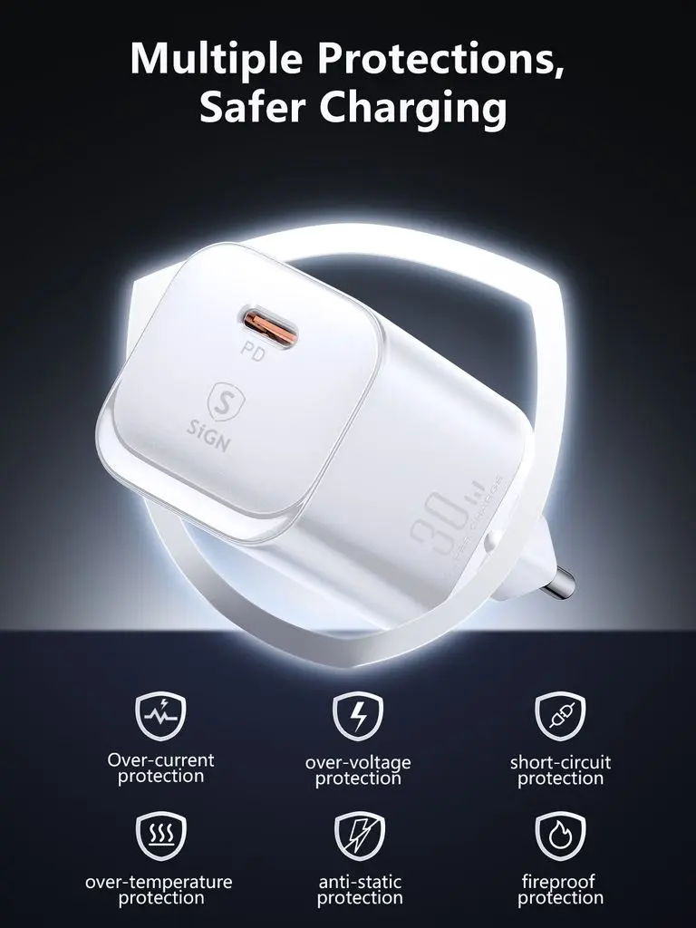 Snabbladdare USB-C PD 30W Vit