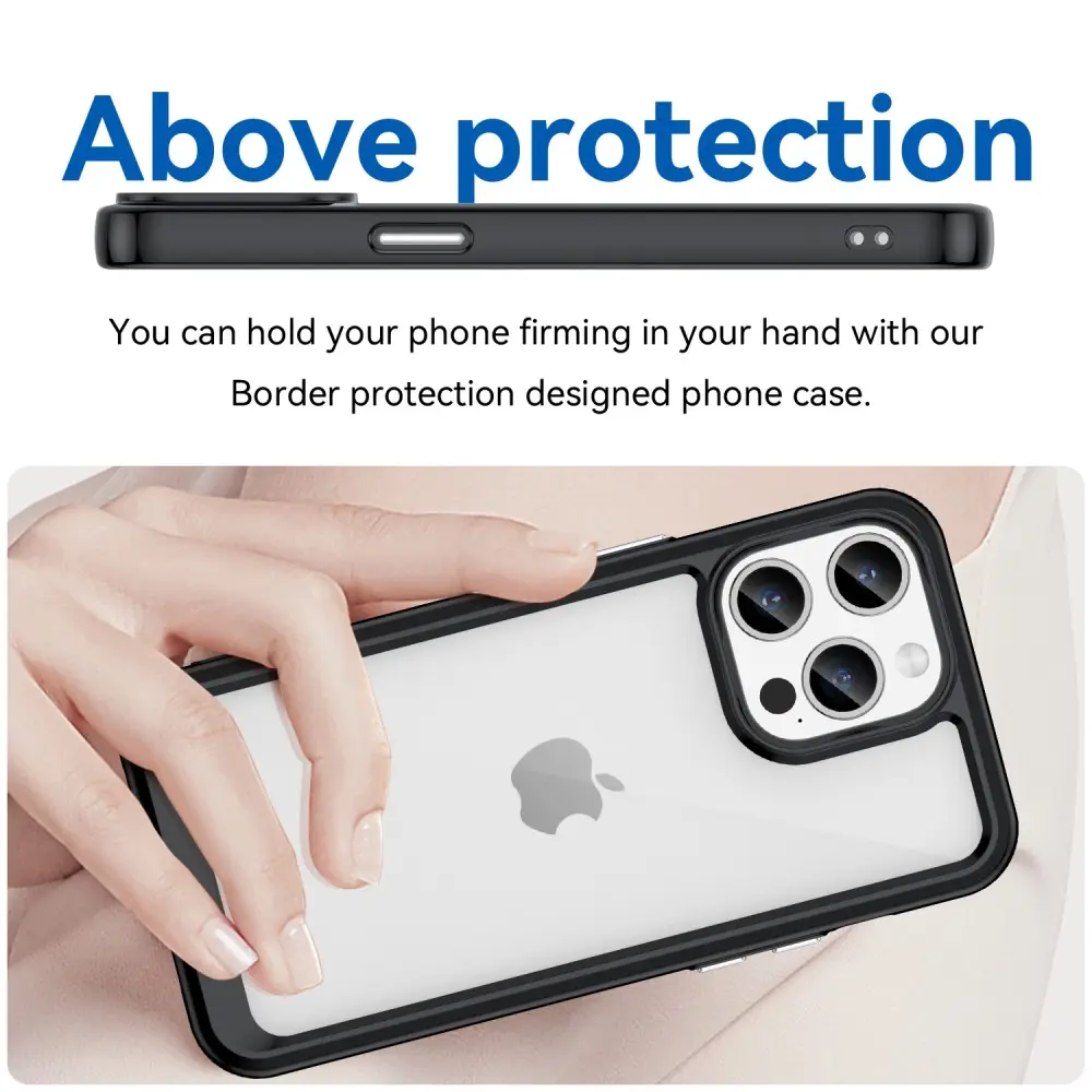 Hybridskal iPhone 15 Pro Max Svart