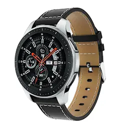 Samsung Galaxy Watch 46mm Aitoa nahkaa oleva ranneke, Musta