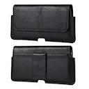 Bæltetaske mobil Læder S sort