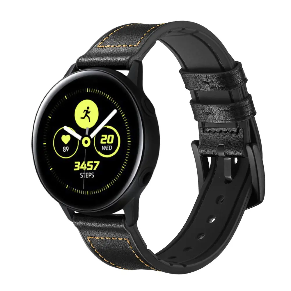 Premium Læderrem Samsung Galaxy Watch 5 44mm Sort