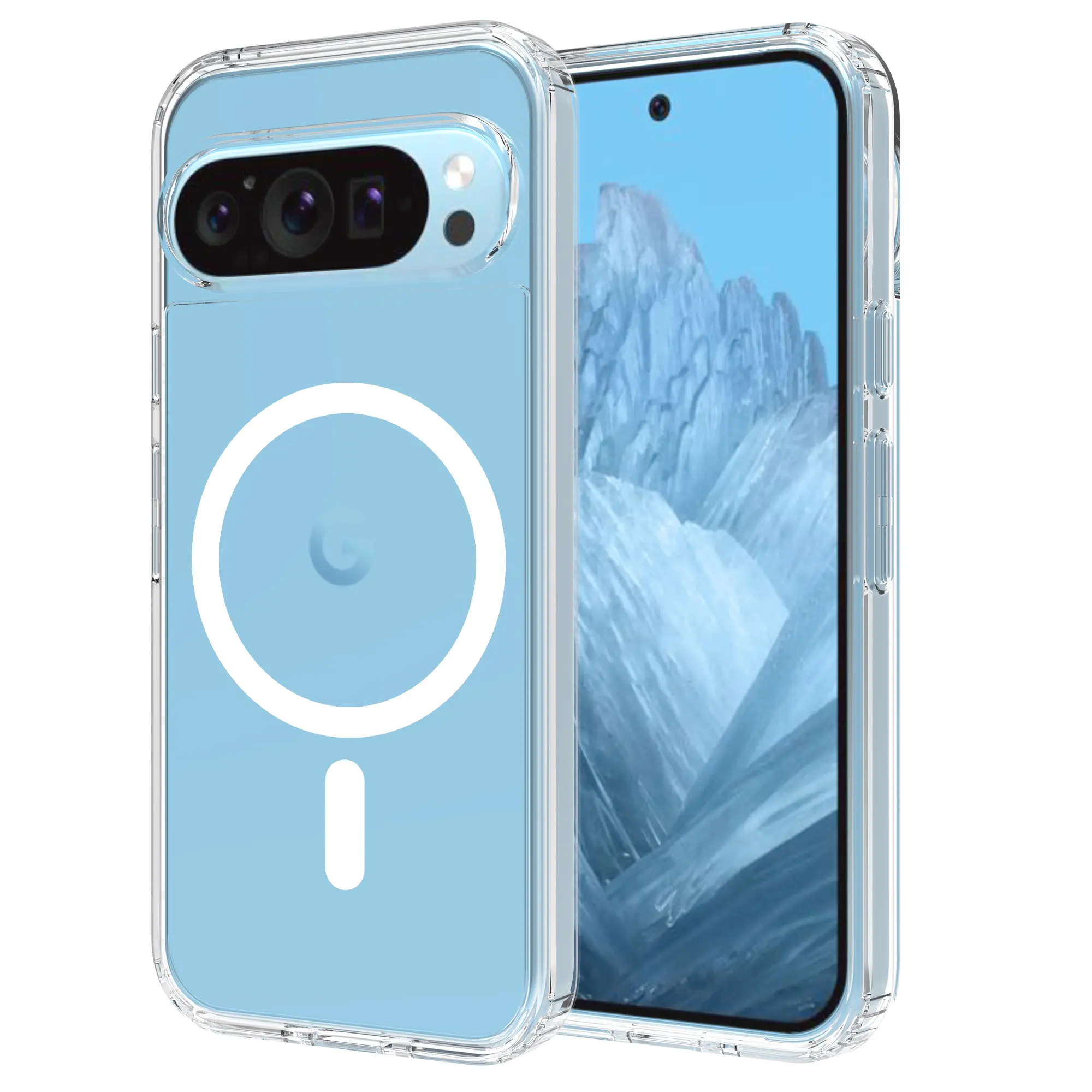 Hybridskal MagSafe Google Pixel 9 Pro Genomskinlig