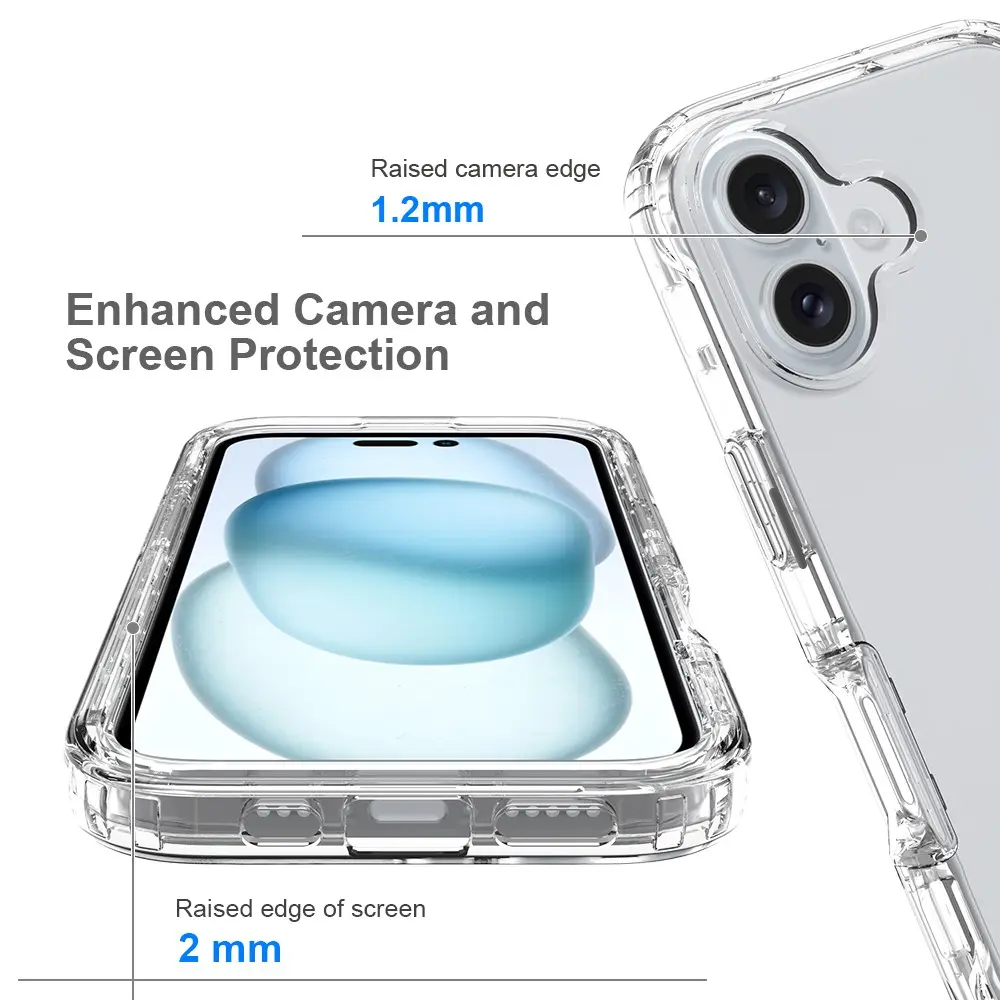 Full Cover Skal iPhone 16 Genomskinlig