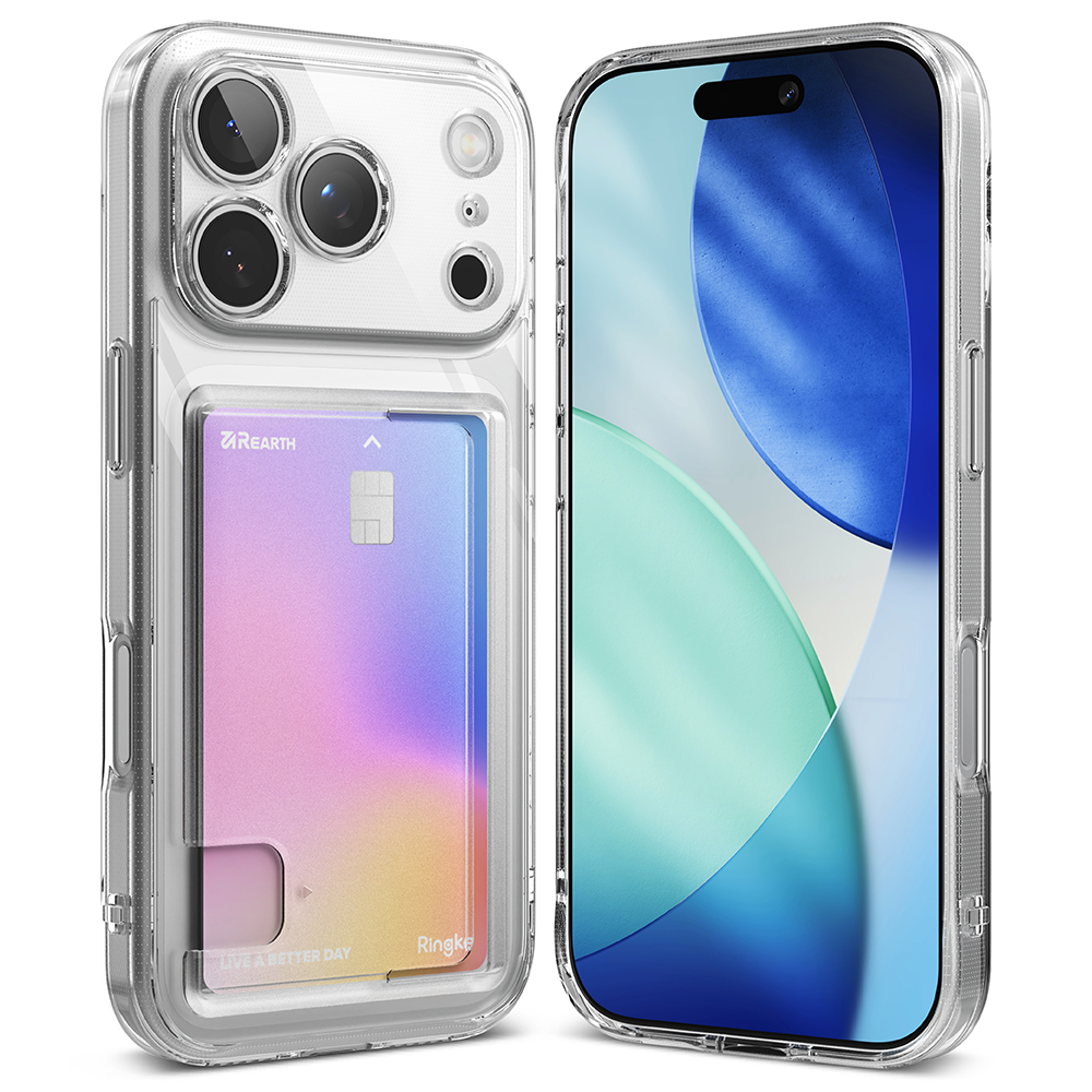 Ringke Fusion Card Case iPhone 17 Pro Kirkas - Puhelimen kuoret - Paikat korteille