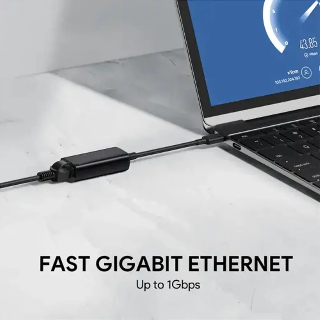 USB-C till Ethernet adapter Svart