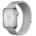 Armbånd Milanese Loop Apple Watch SE 3 44mm Sølv