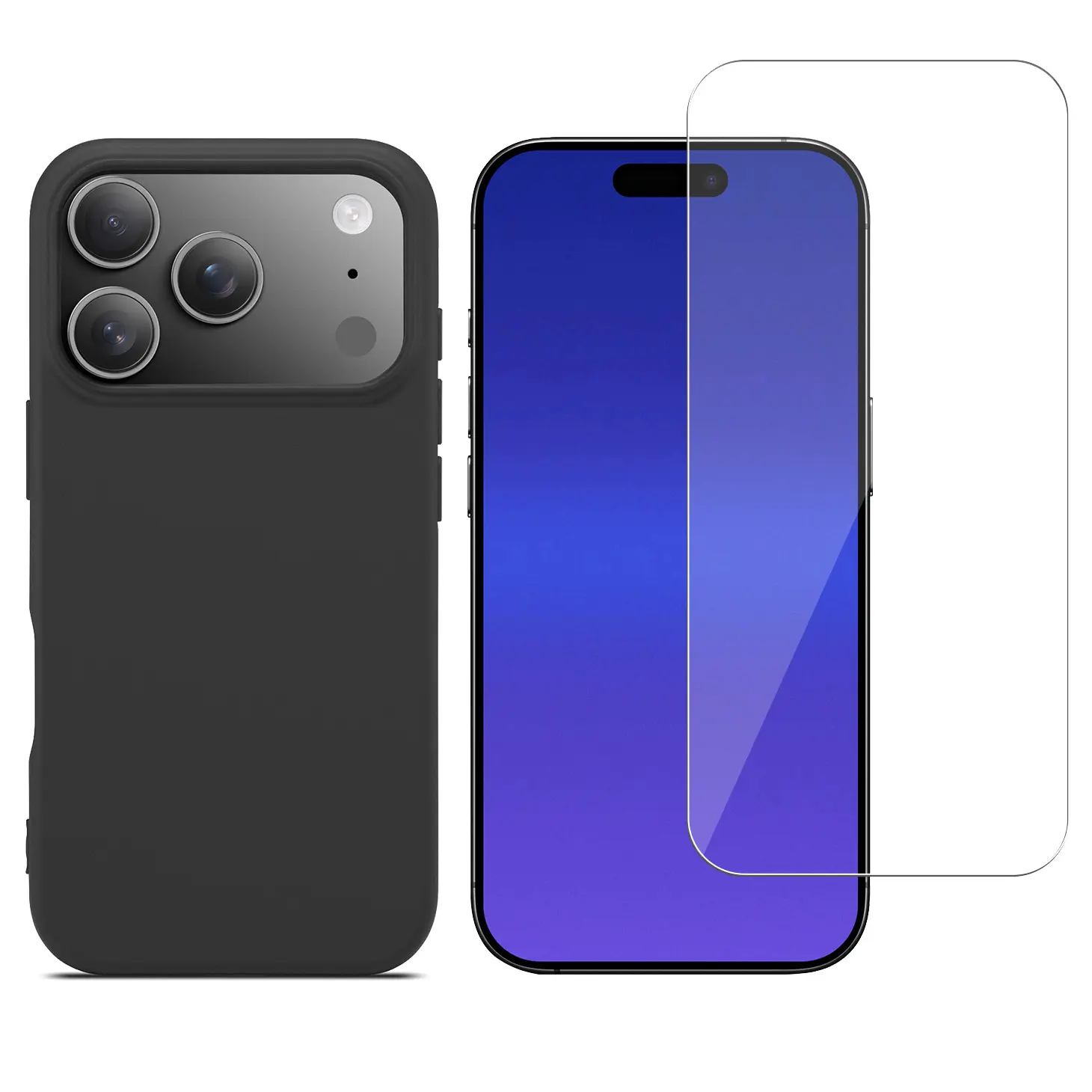 iPhone 17 Pro Max Kit TPU-cover MagSafe og skærmbeskyttelse i glas Sort