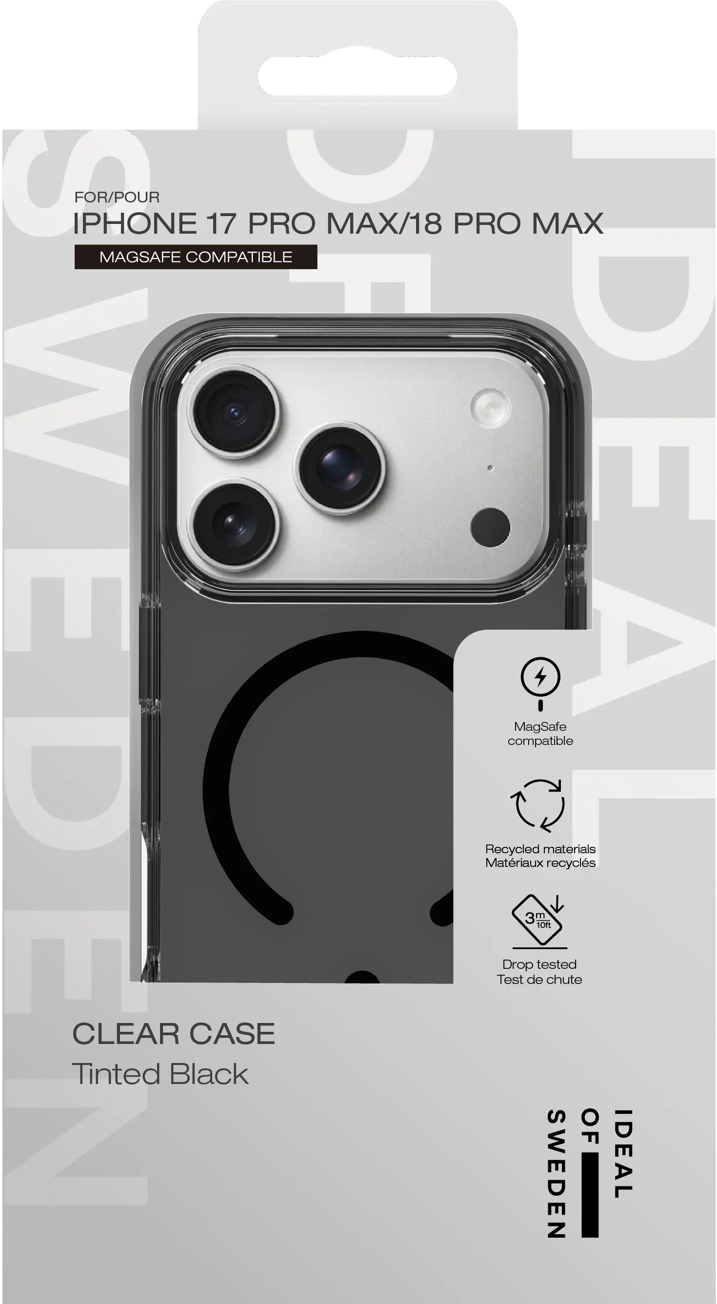 Clear MagSafe Case iPhone 17 Pro Max Tinted Black
