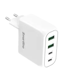 Vegglader PD 100W 4 Port USB-C + USB-A hvit