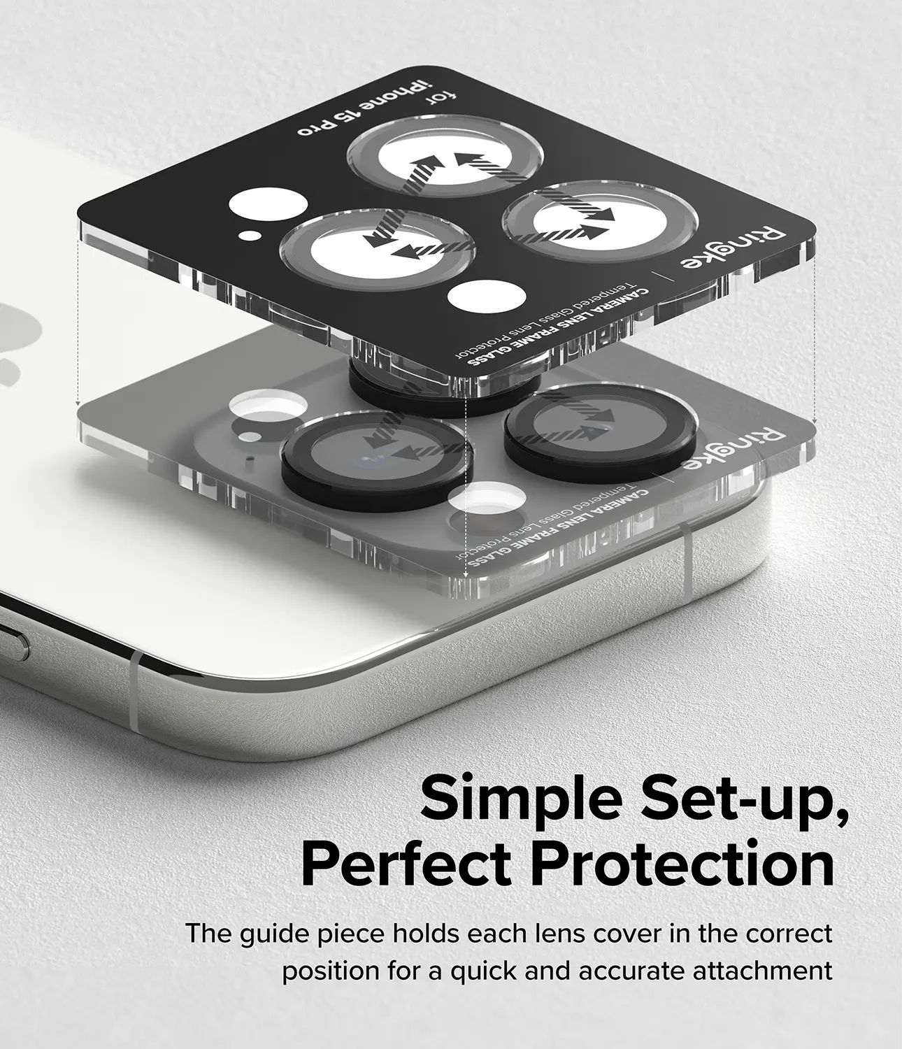 Camera Lens Frame Glass iPhone 15 Pro Svart