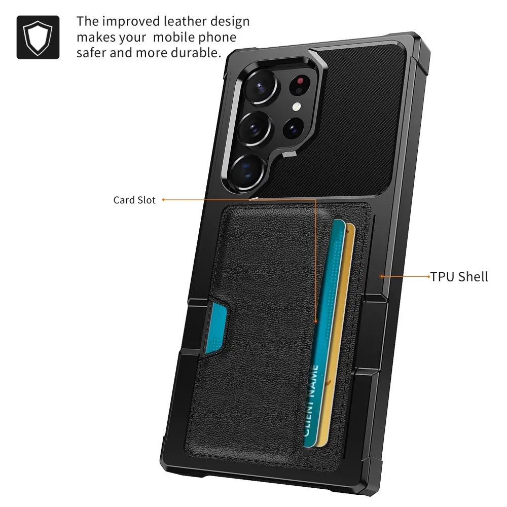 Tough Card Case Samsung Galaxy S25 Ultra svart