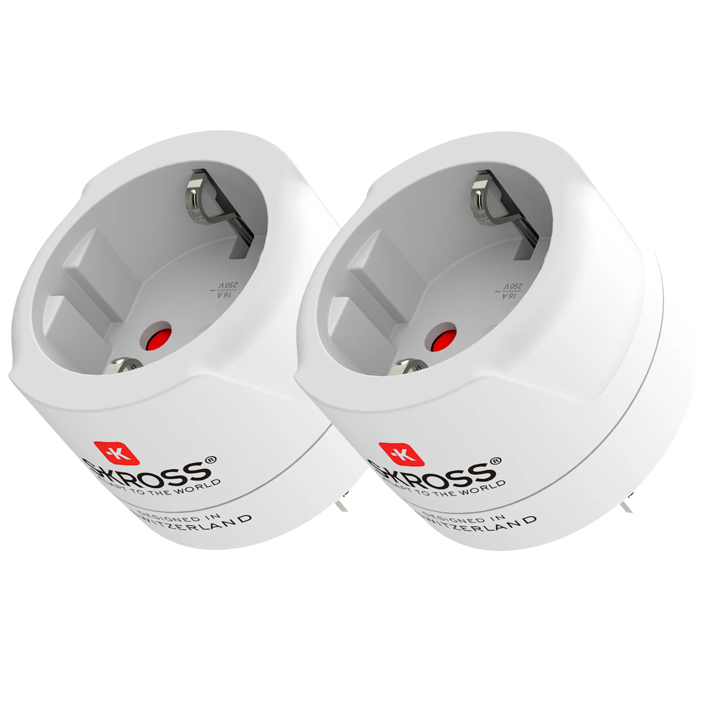 2-pack Rejseadapter Europa til USA