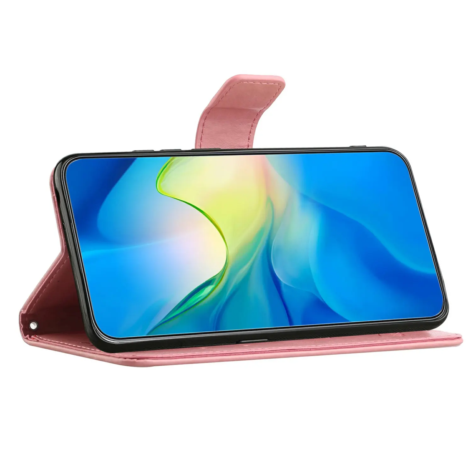 Läderfodral Fjärilar Samsung Galaxy A26 Rosa