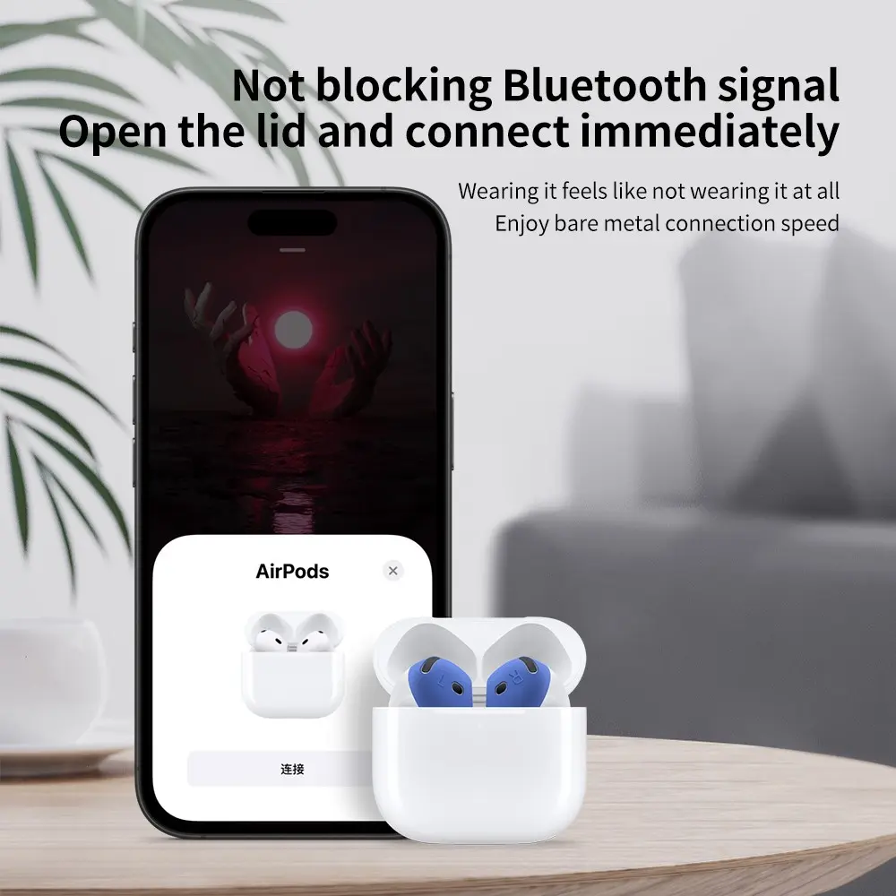 Earpads Silikon Apple AirPods 4 svart