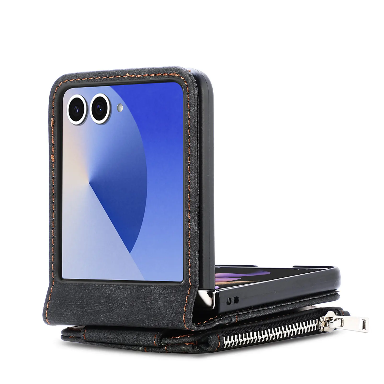 Mobilfodral Multi-slot Zipper Samsung Galaxy Z Flip 8 Svart