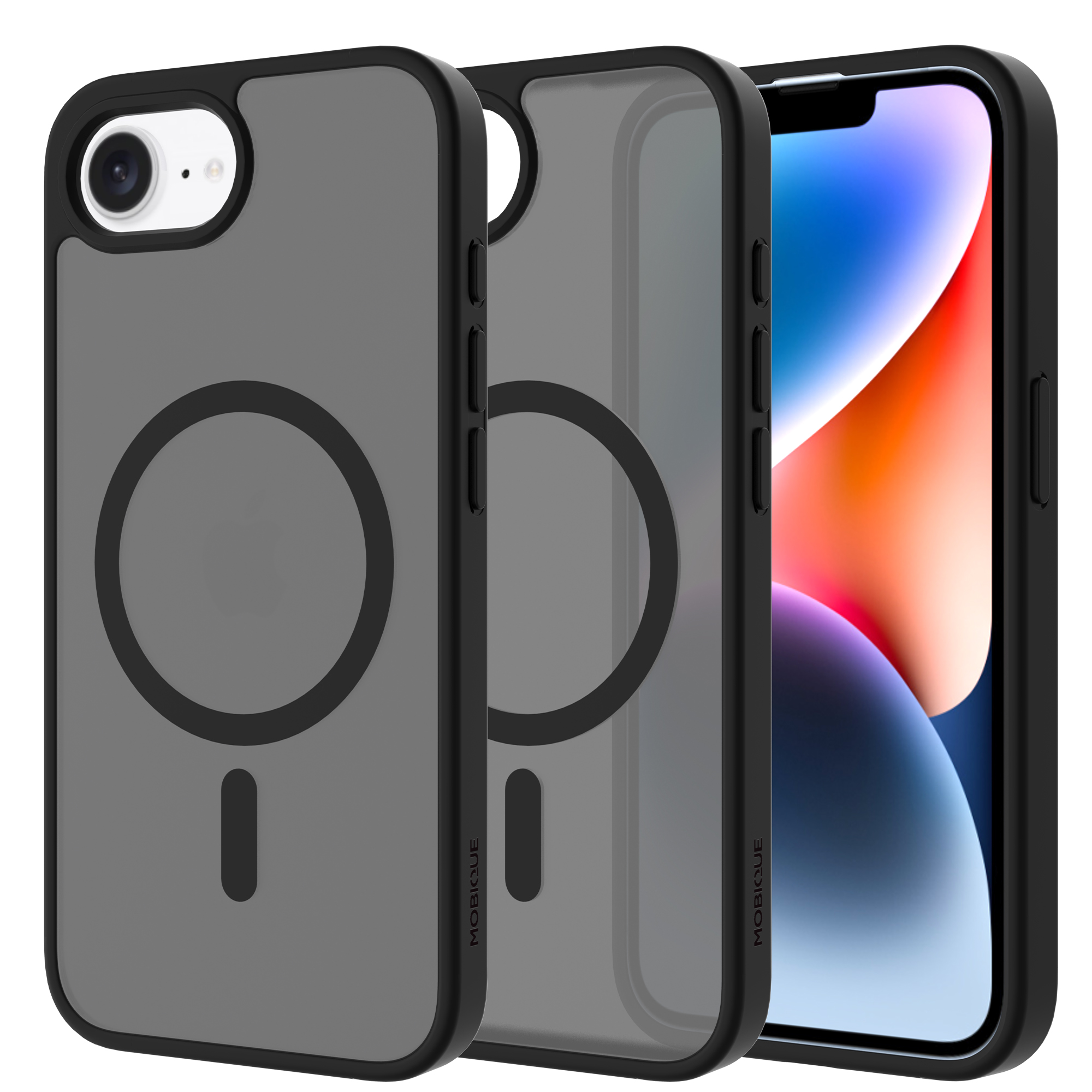 Mobique Magnetic Hybrid Deksel iPhone 16e Frosted Black