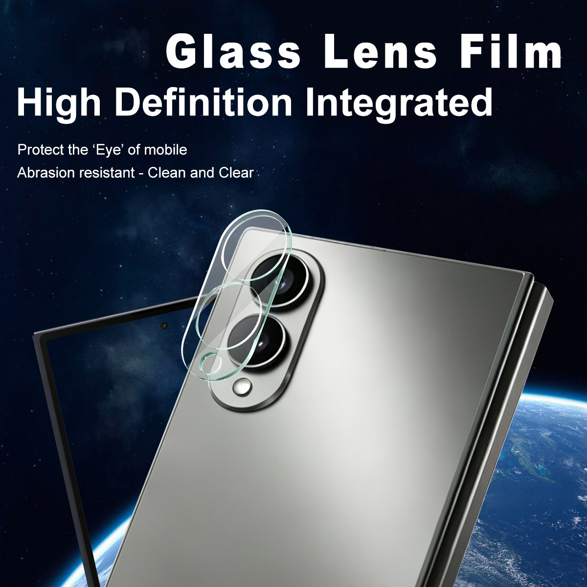 Härdat Glas 0.2mm Linsskydd Samsung Galaxy Z Fold 8 Genomskinlig