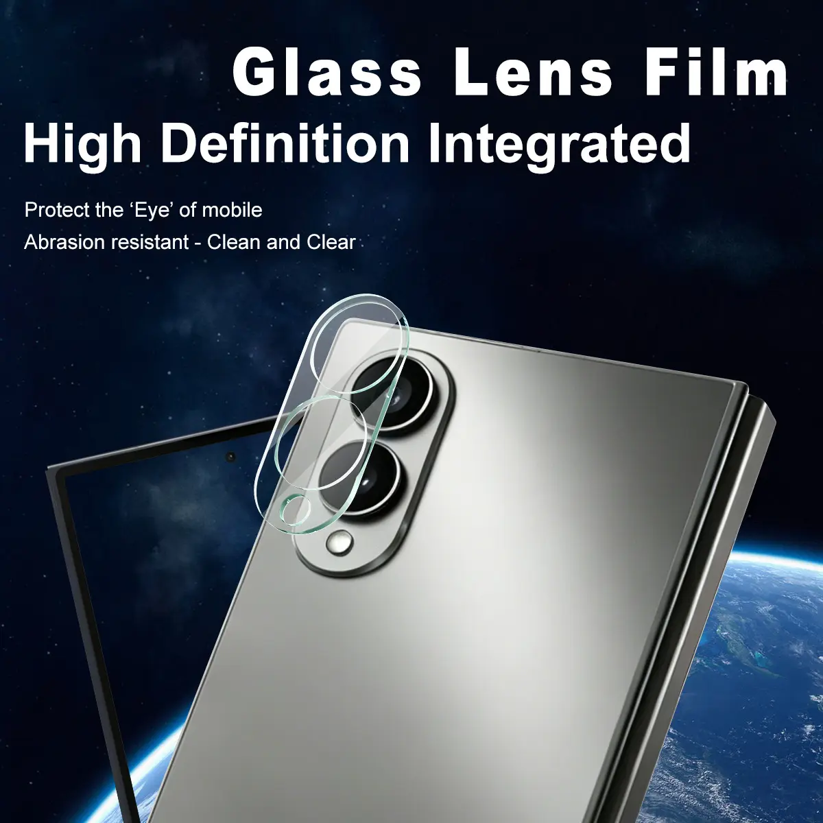 Härdat Glas 0.2mm Linsskydd Samsung Galaxy Z Fold 8 Genomskinlig